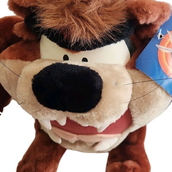 Looney Tunes 1997 NWT Tasmanian Devil Vintage Plush Toy Warner Bros - Picture 7 of 13